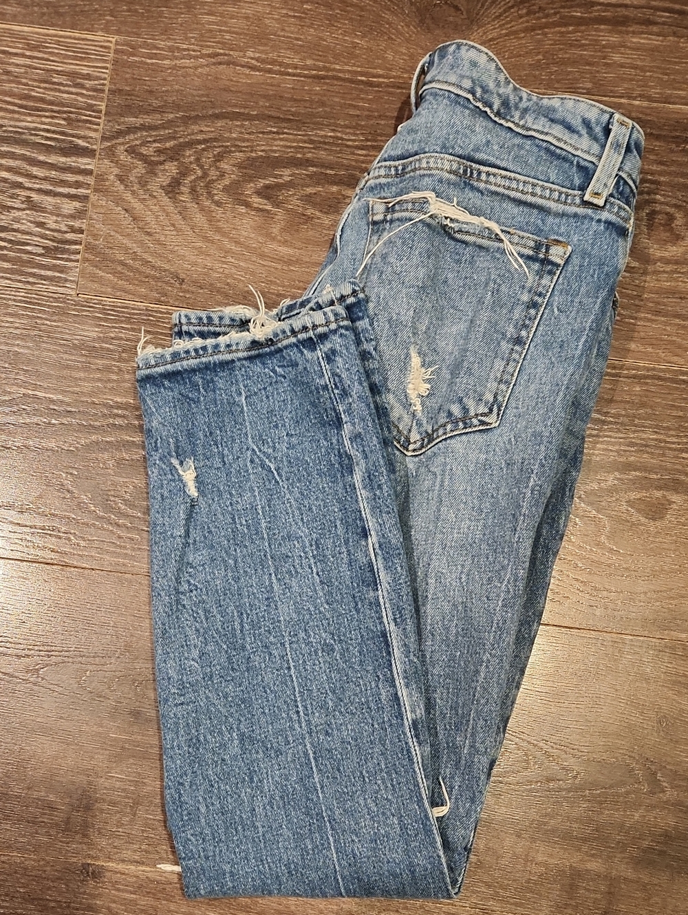 ❤️ ABERCROMBIE & FITCH CURVE LOVE HIGH RISE MOM JEANS, DISTRESSED, 4 (27) - Picture 11 of 11